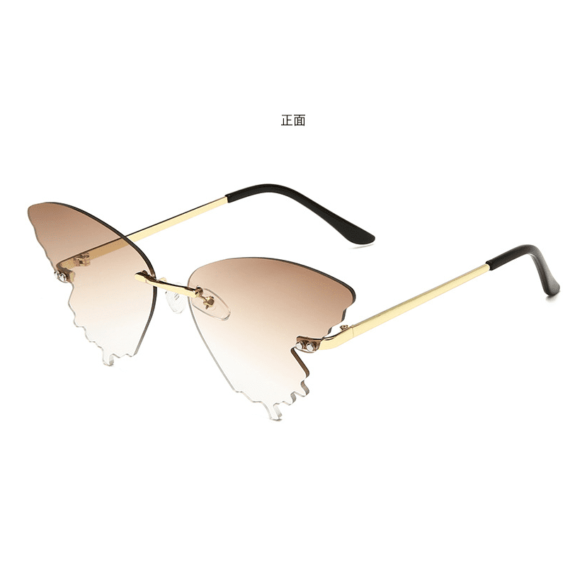 Butterfly Rimless Sunglasses