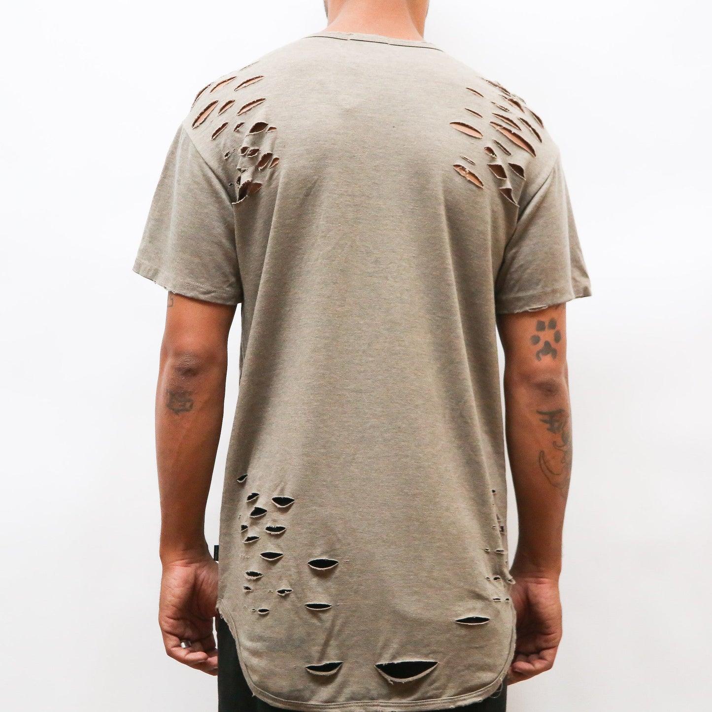 TAUPE SCISSOR DISTRESSED TEE-4
