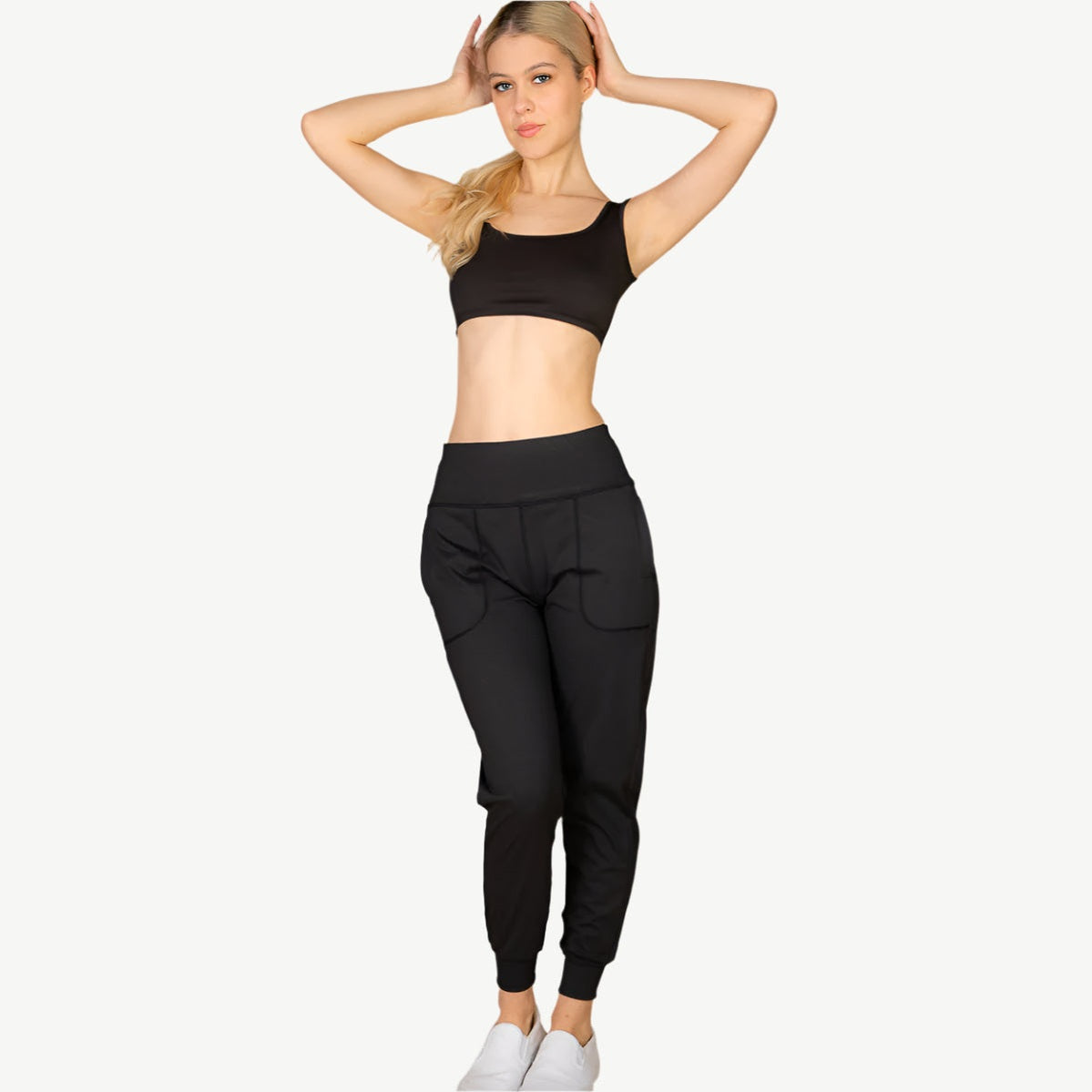 High Waisted Wide Waistband Joggers