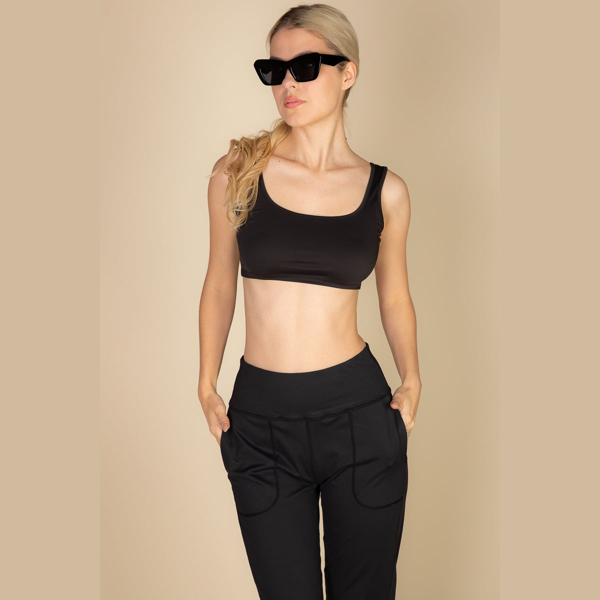 High Waisted Wide Waistband Joggers
