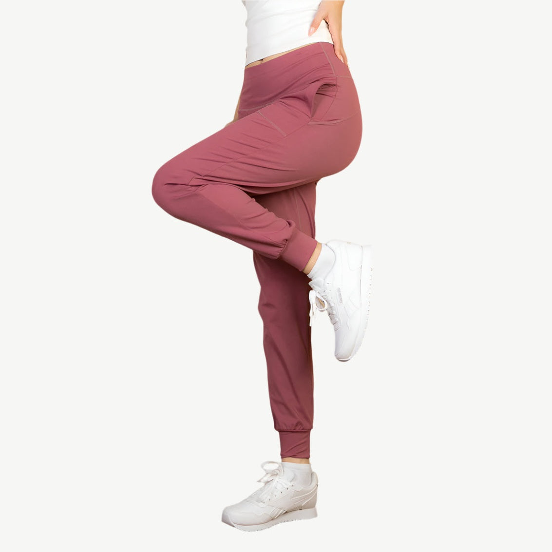 High Waisted Wide Waistband Joggers