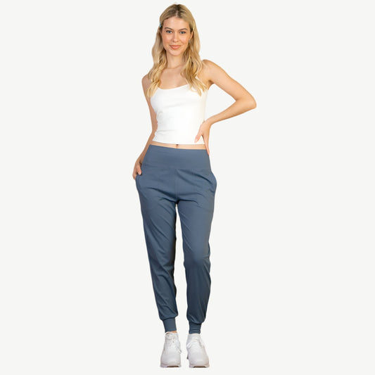 High Waisted Wide Waistband Joggers