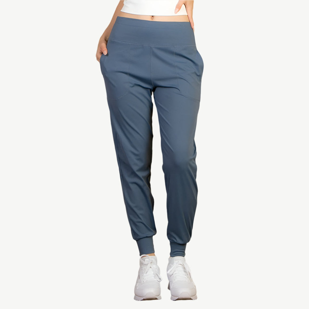 High Waisted Wide Waistband Joggers