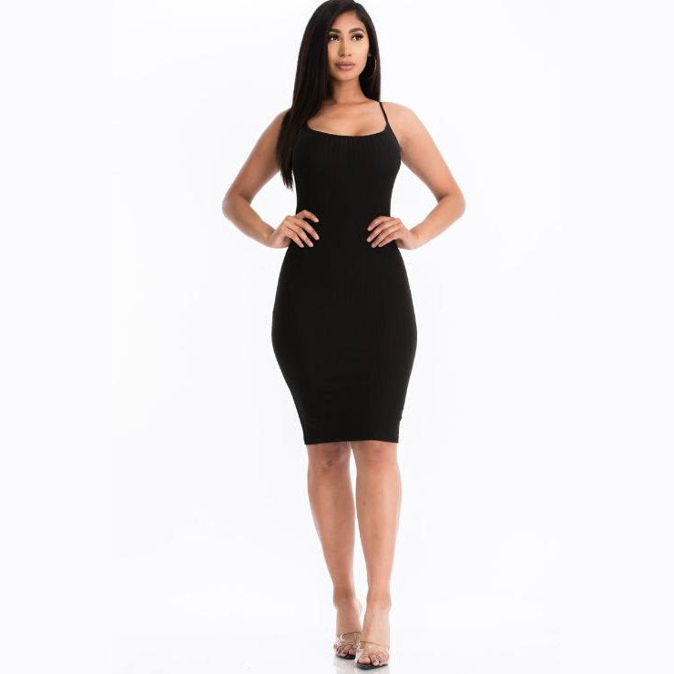 Ribbed Cami Soft Bodycon Dress