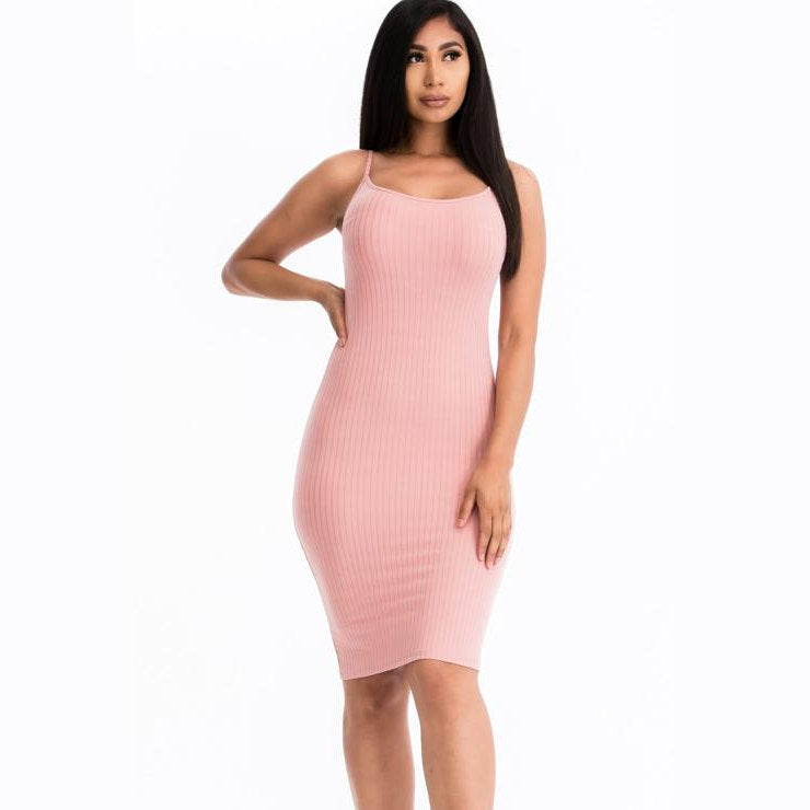 Ribbed Cami Soft Bodycon Dress