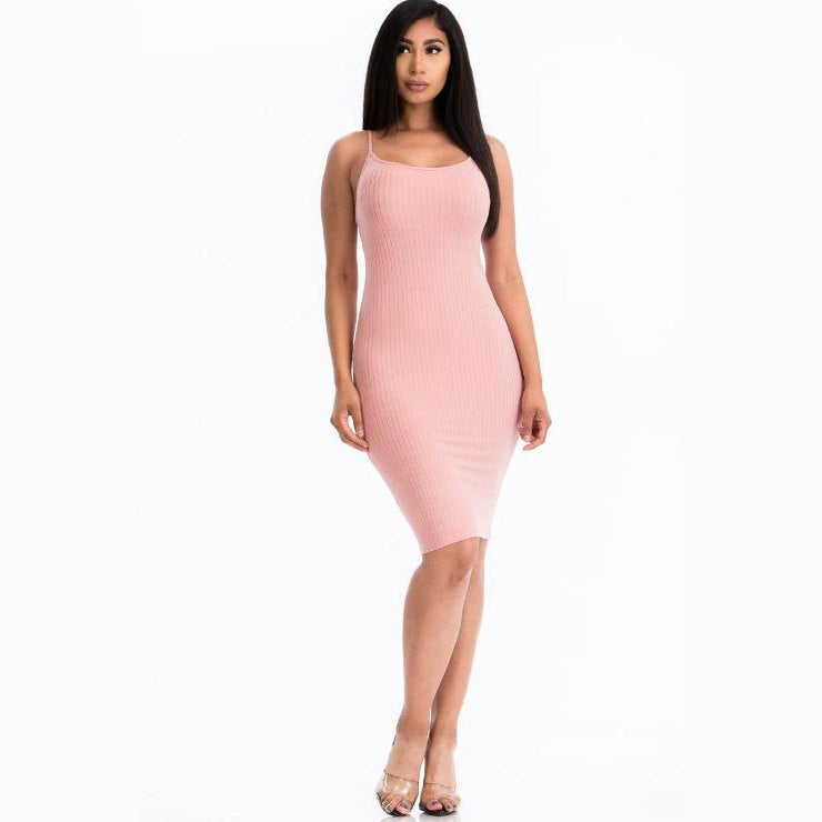 Ribbed Cami Soft Bodycon Dress