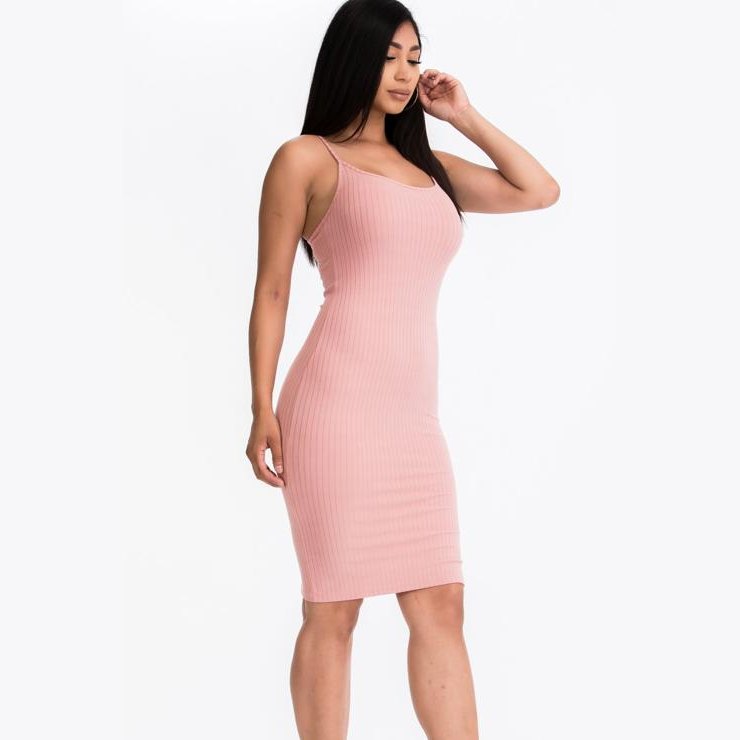 Ribbed Cami Soft Bodycon Dress