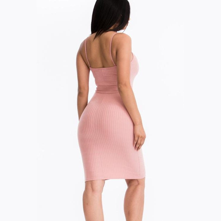 Ribbed Cami Soft Bodycon Dress