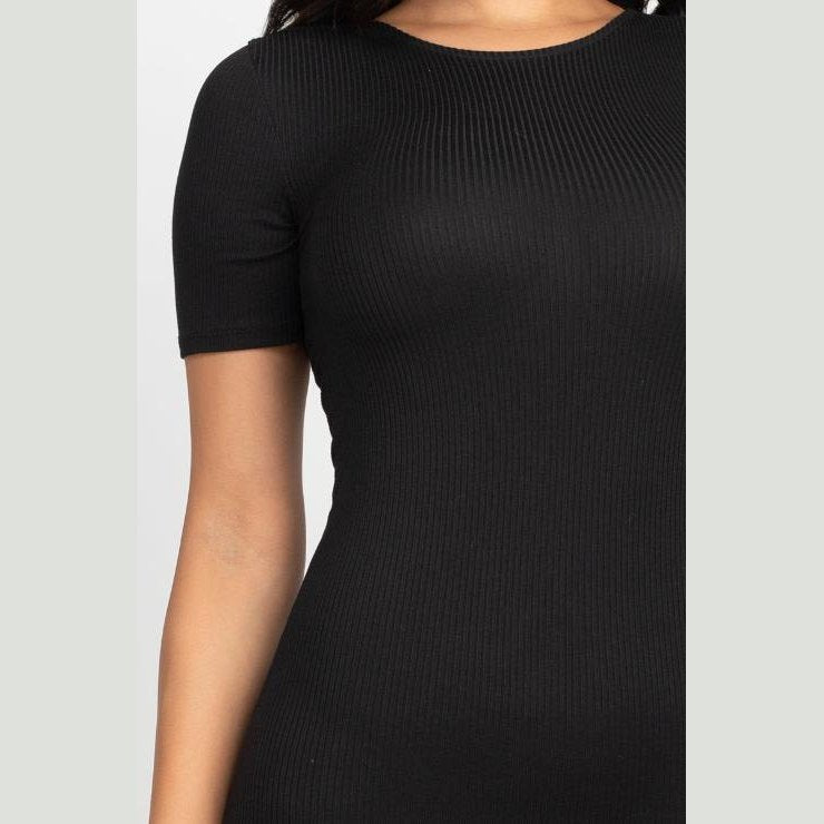 Ribbed Bodycon Midi Dress