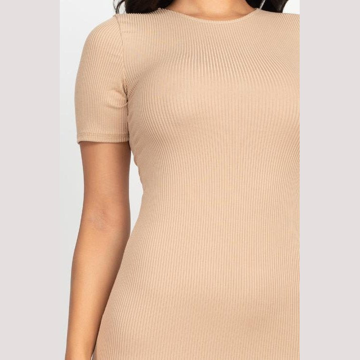 Ribbed Bodycon Midi Dress