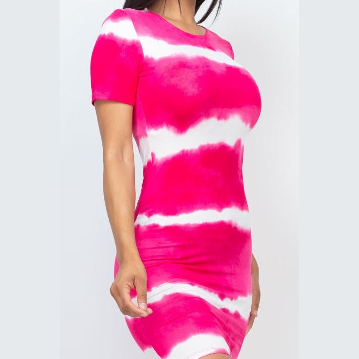 Tie-dye Print Bodycon Dress