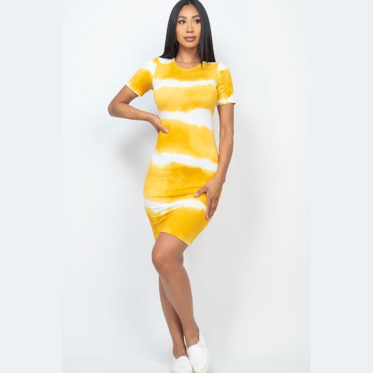 Tie-dye Print Bodycon Dress