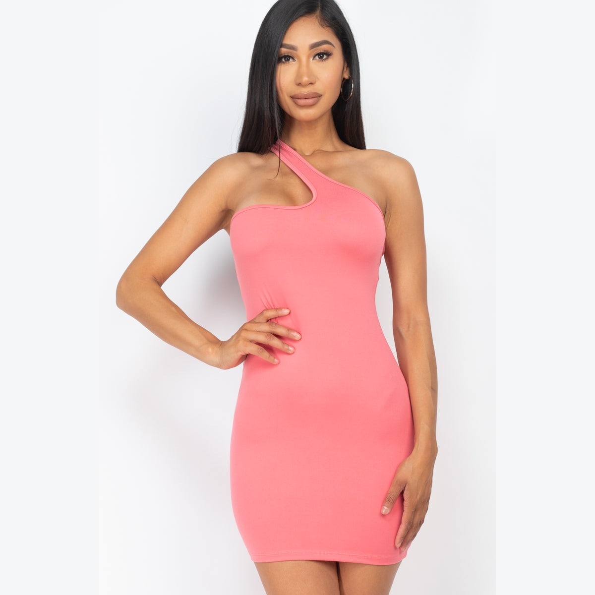 One Shoulder Bodycon Mini Dress