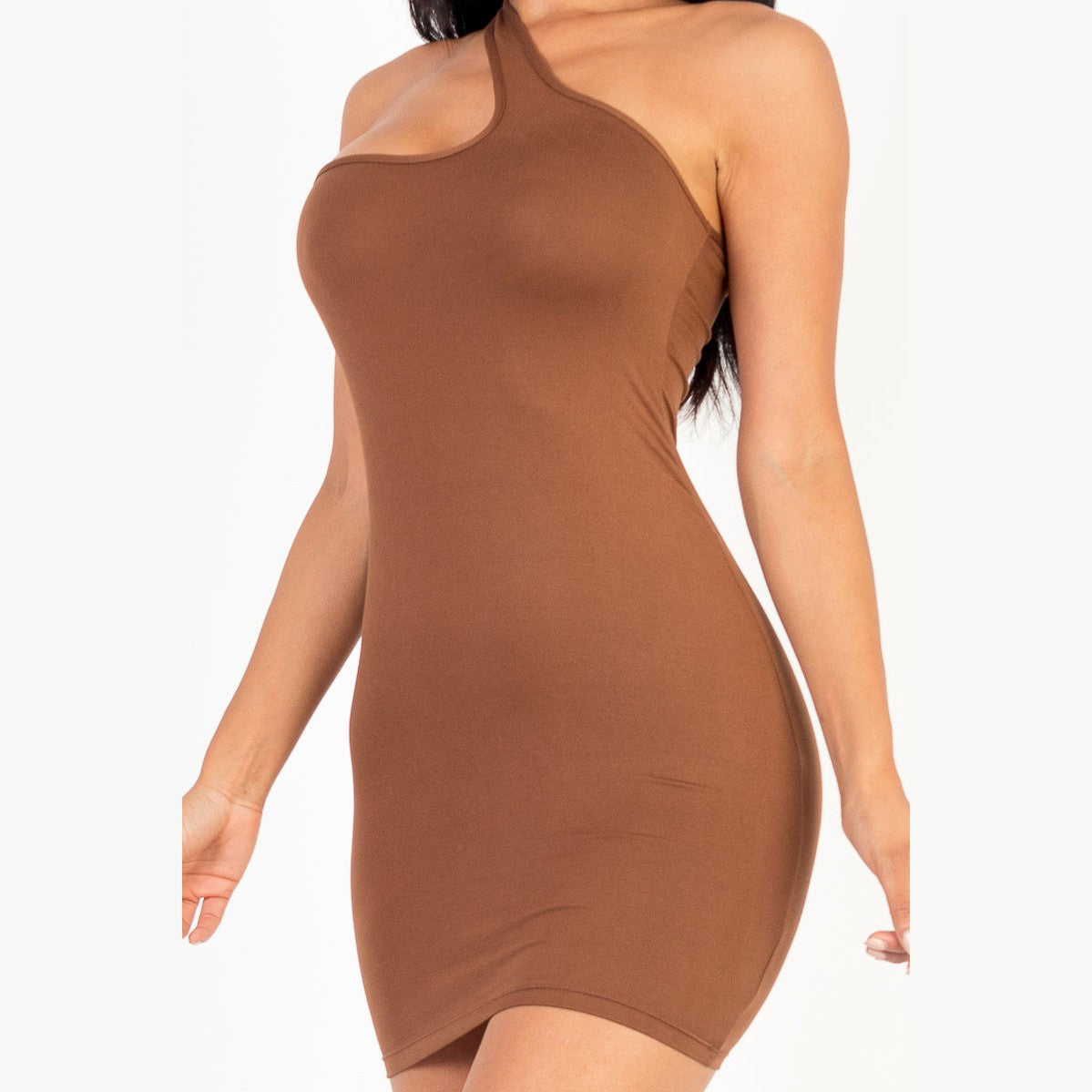 One Shoulder Bodycon Mini Dress