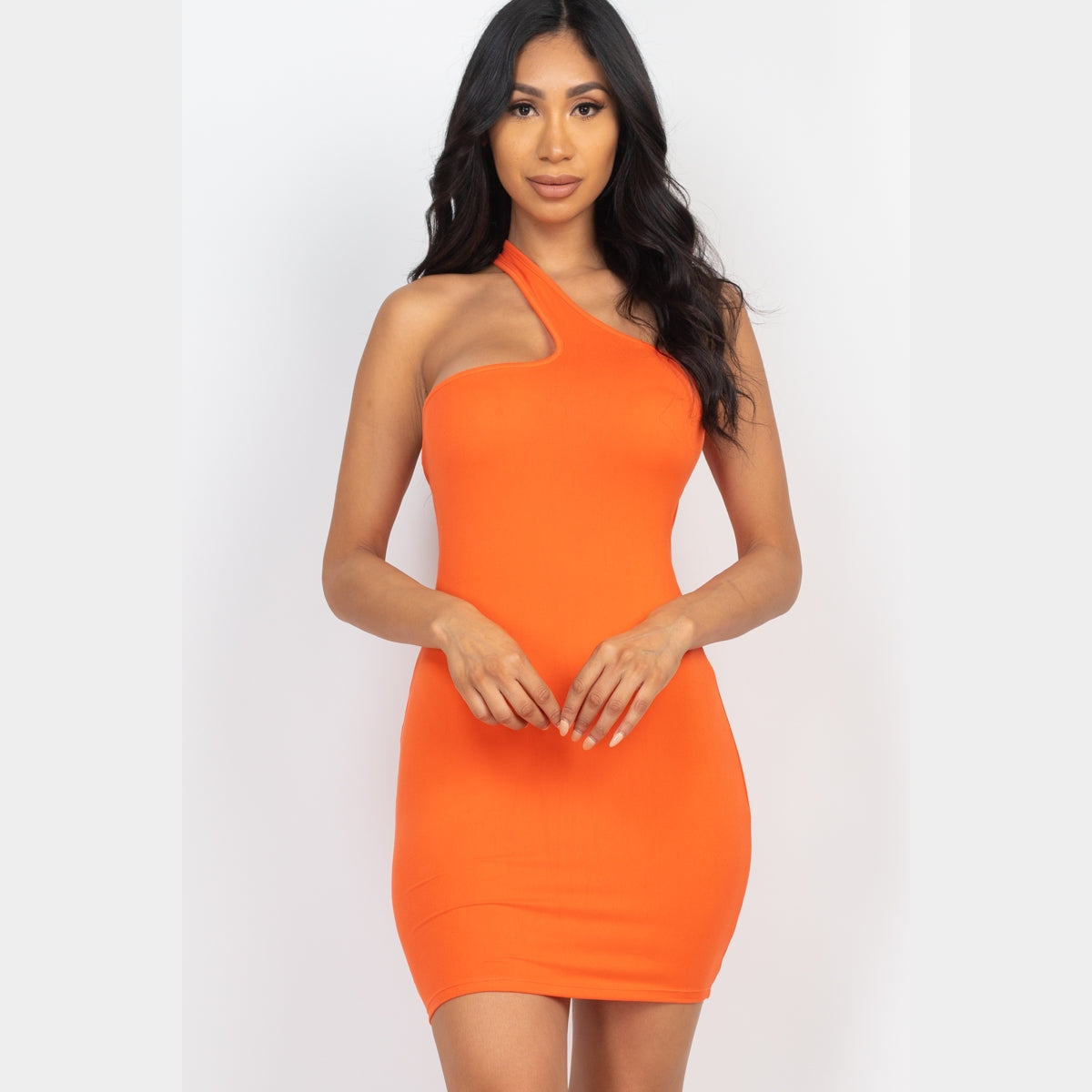 One Shoulder Bodycon Mini Dress