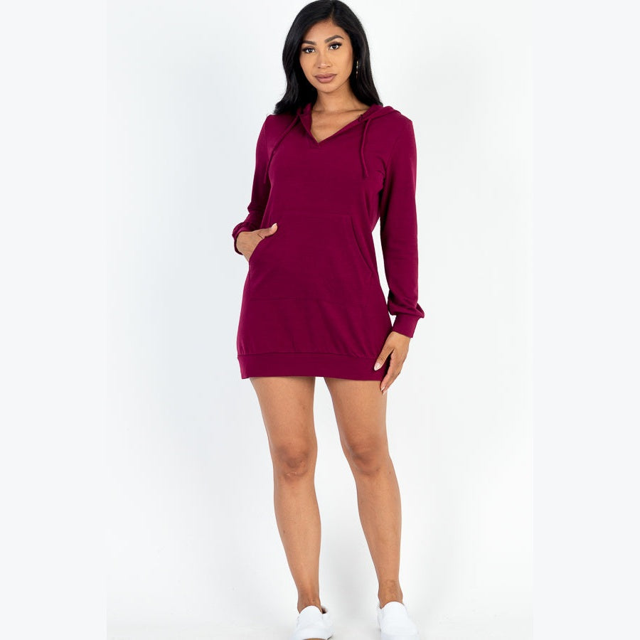 French Terry Hoodie Dress