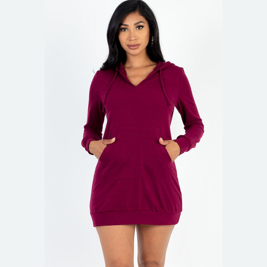 French Terry Hoodie Dress
