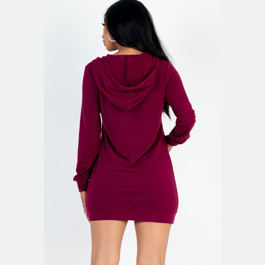 French Terry Hoodie Dress