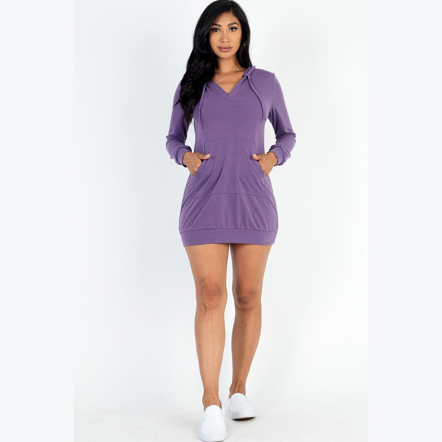 French Terry Hoodie Dress