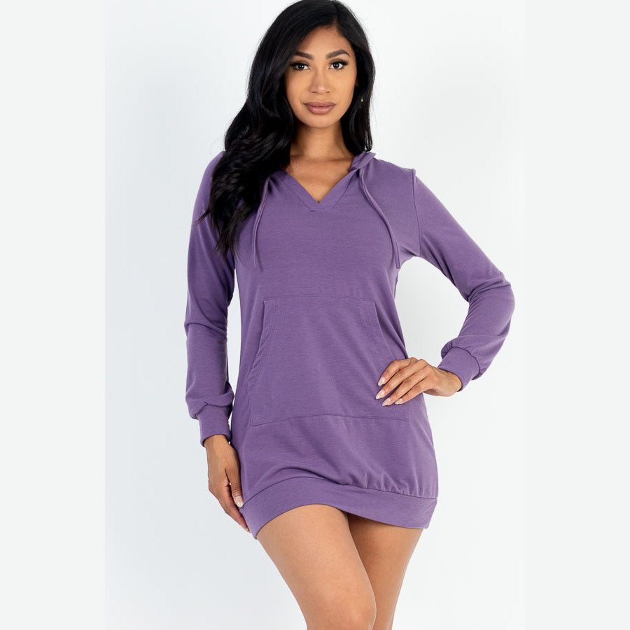 French Terry Hoodie Dress
