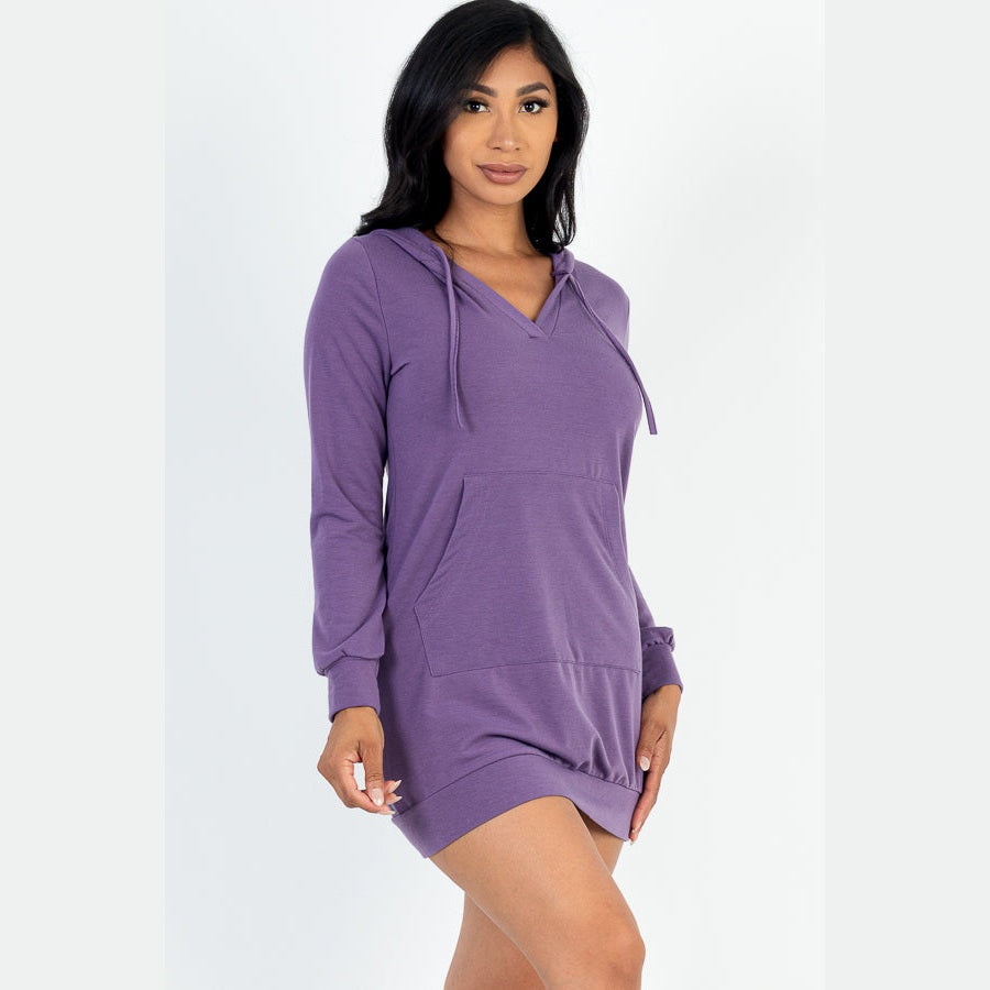 French Terry Hoodie Dress