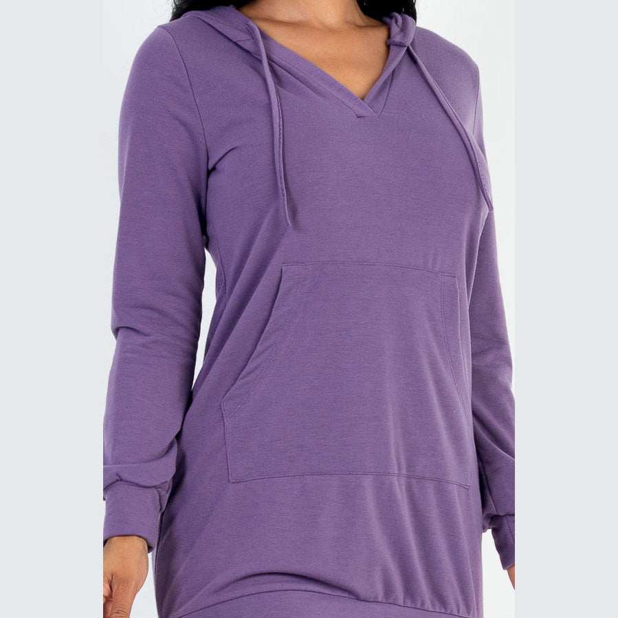 French Terry Hoodie Dress