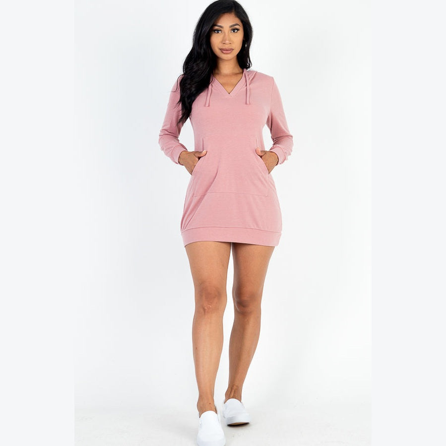 French Terry Hoodie Dress