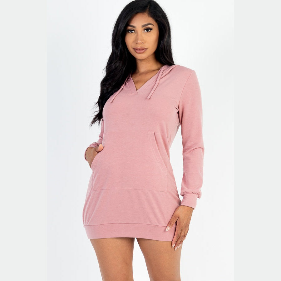 French Terry Hoodie Dress