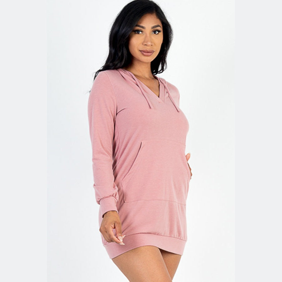 French Terry Hoodie Dress