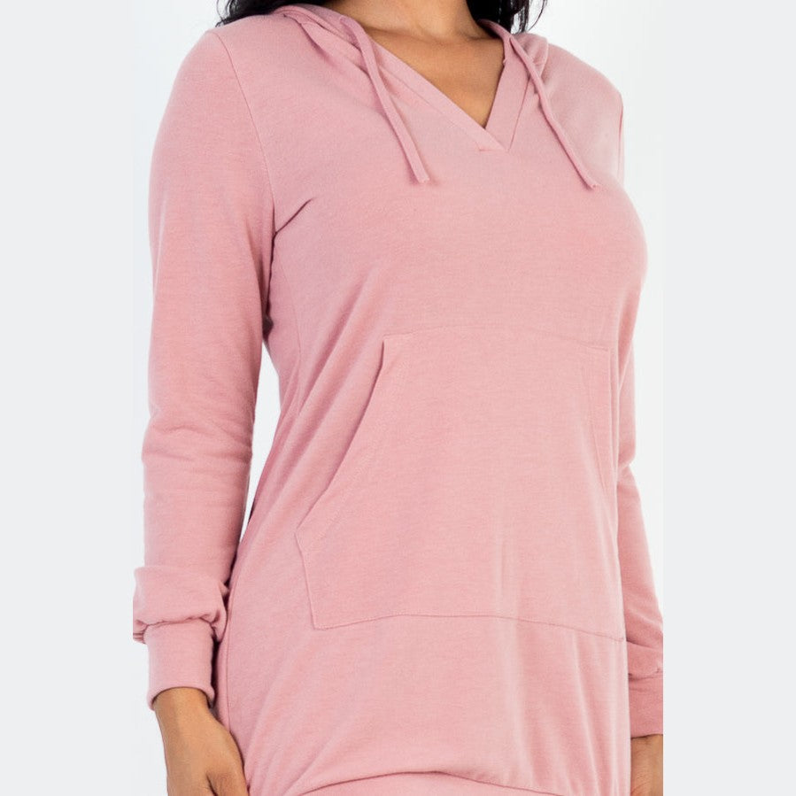 French Terry Hoodie Dress