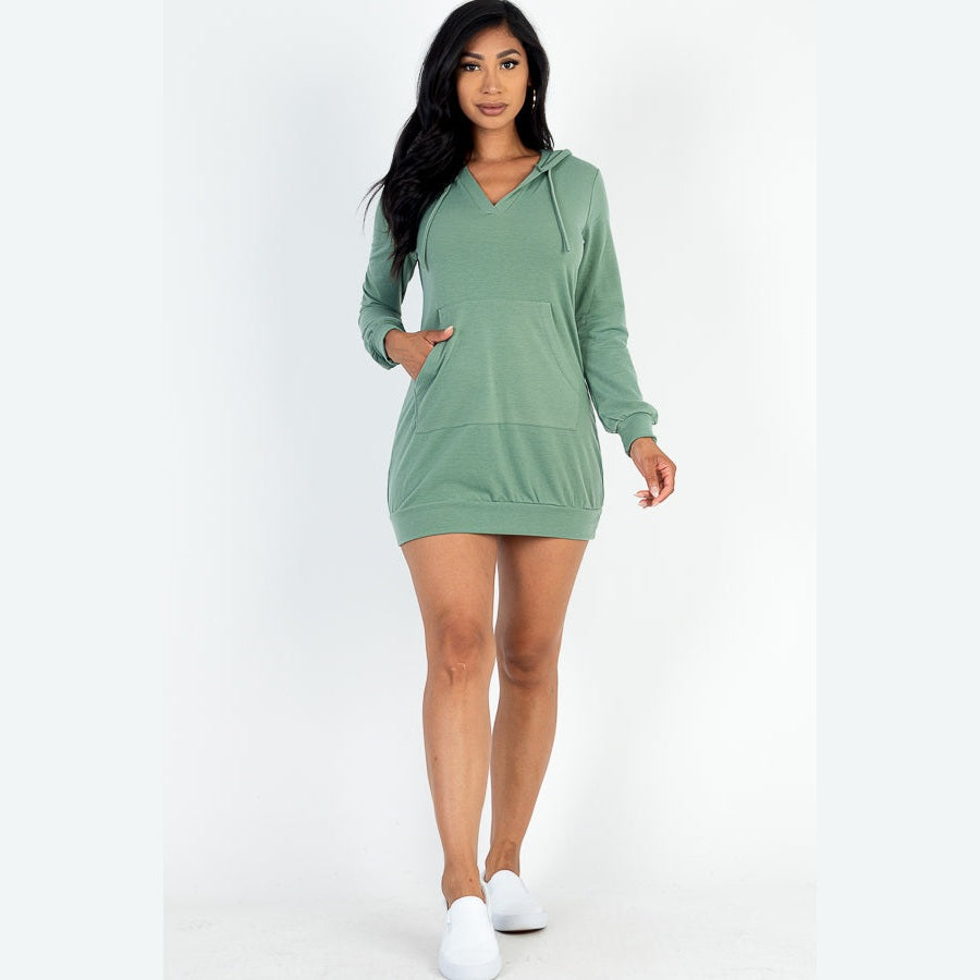 French Terry Hoodie Dress