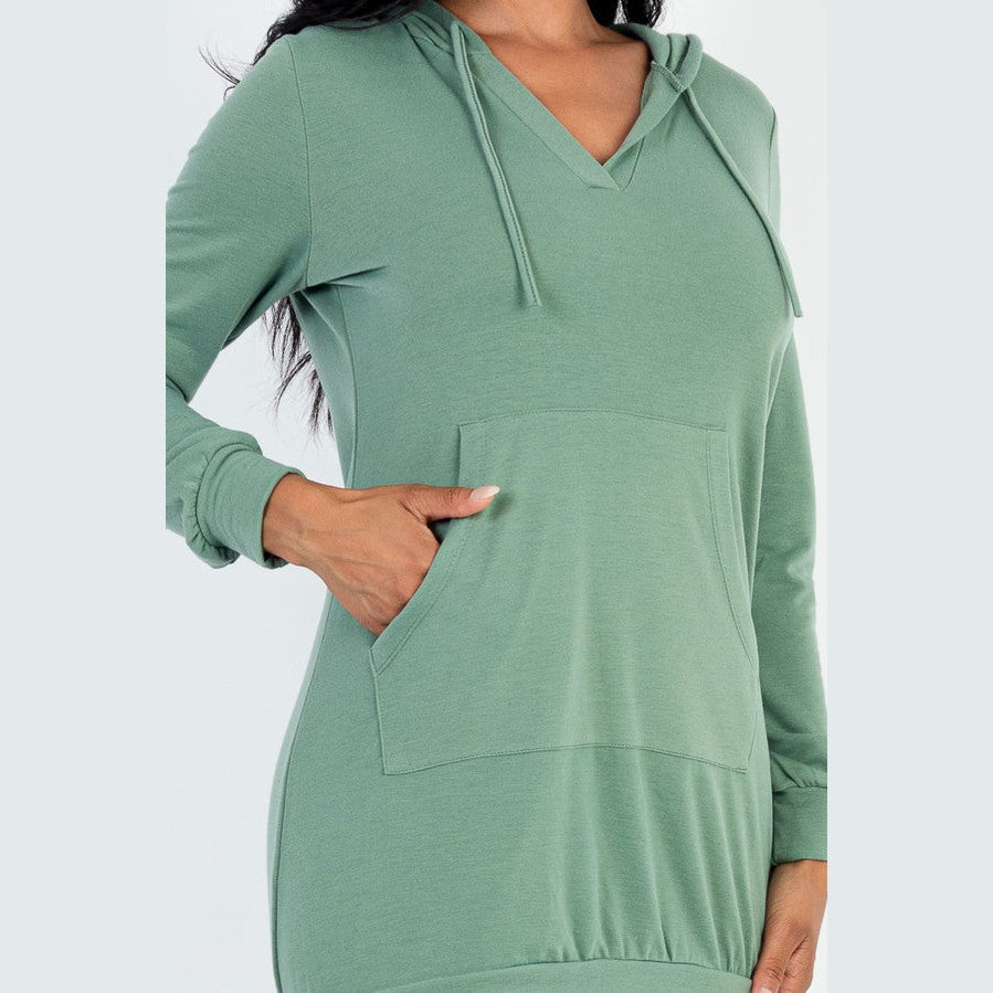 French Terry Hoodie Dress