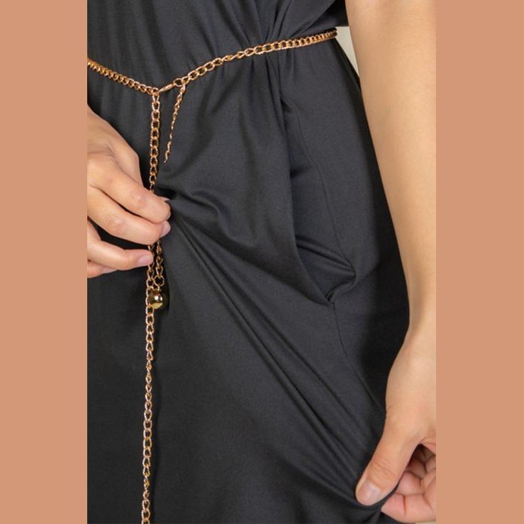 Side Pocket Double Folded Mini Dress