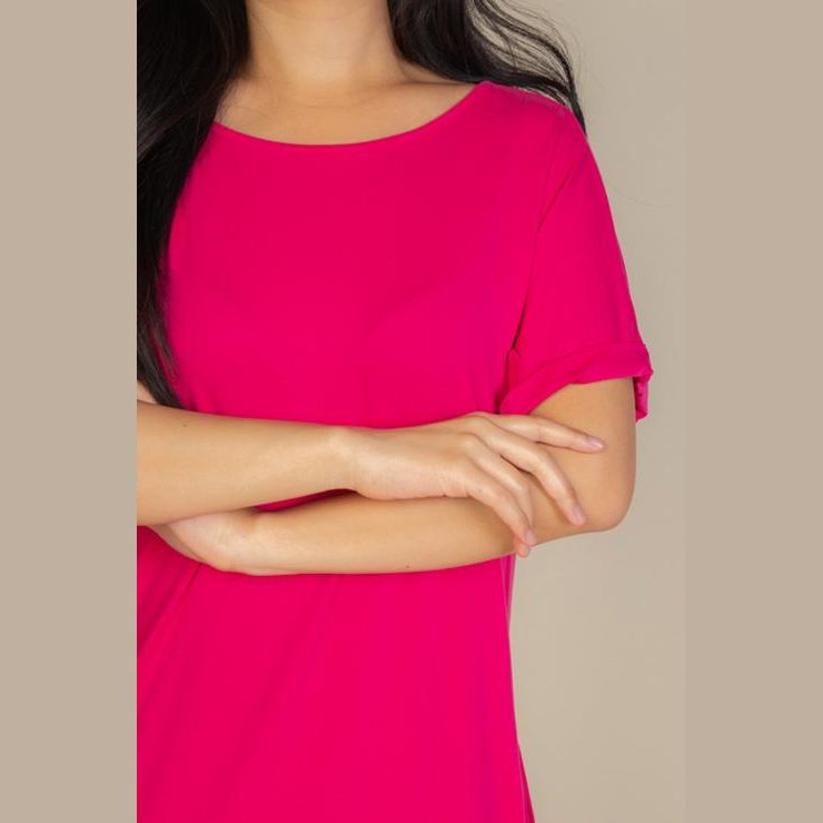 Side Pocket Double Folded Mini Dress