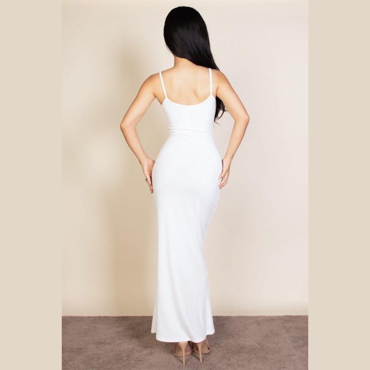 Ribbed Mermaid Hem Camisole Maxi Dress