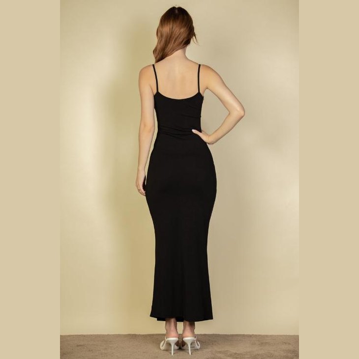 Ribbed Mermaid Hem Camisole Maxi Dress