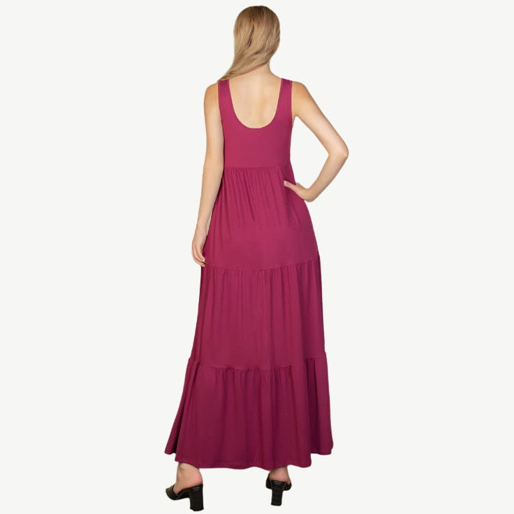 Solid Layered Hem Dress