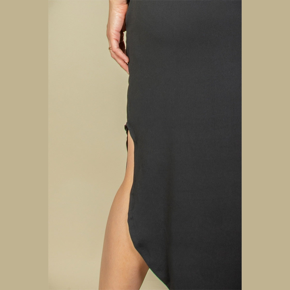 Plus Size Hidden Pocket Batwing Sleeve V Neck Long Dress