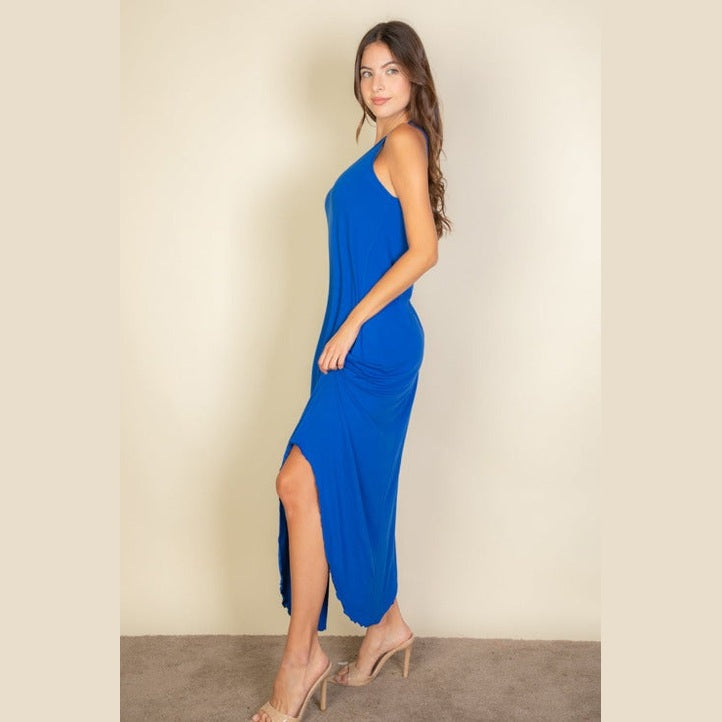 Solid Cami Double Strap Loose Fit Dress