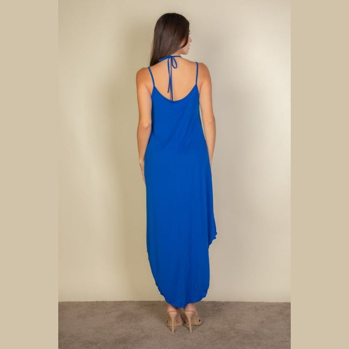 Solid Cami Double Strap Loose Fit Dress