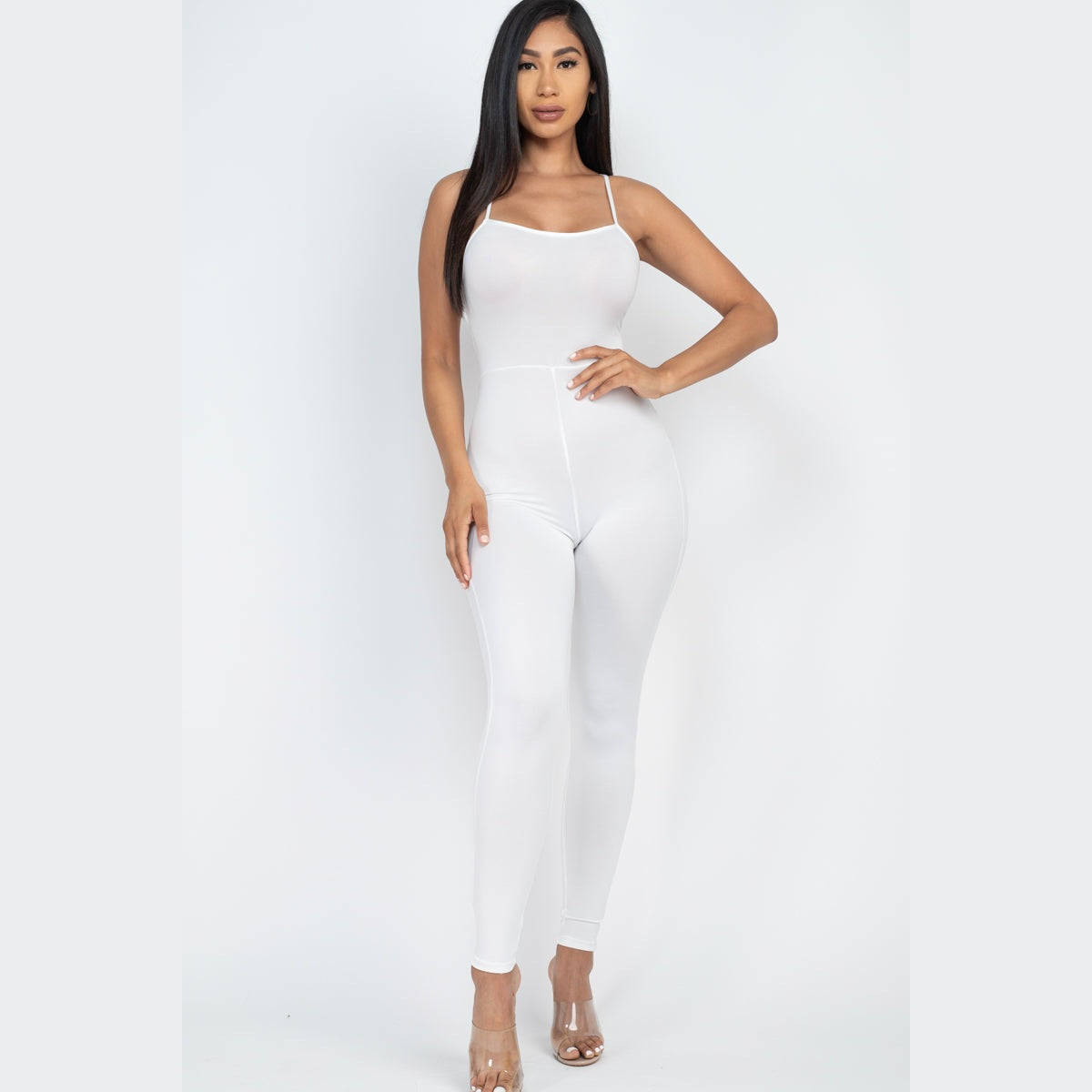 Criss-Cross Open Back Bodycon Jumpsuit