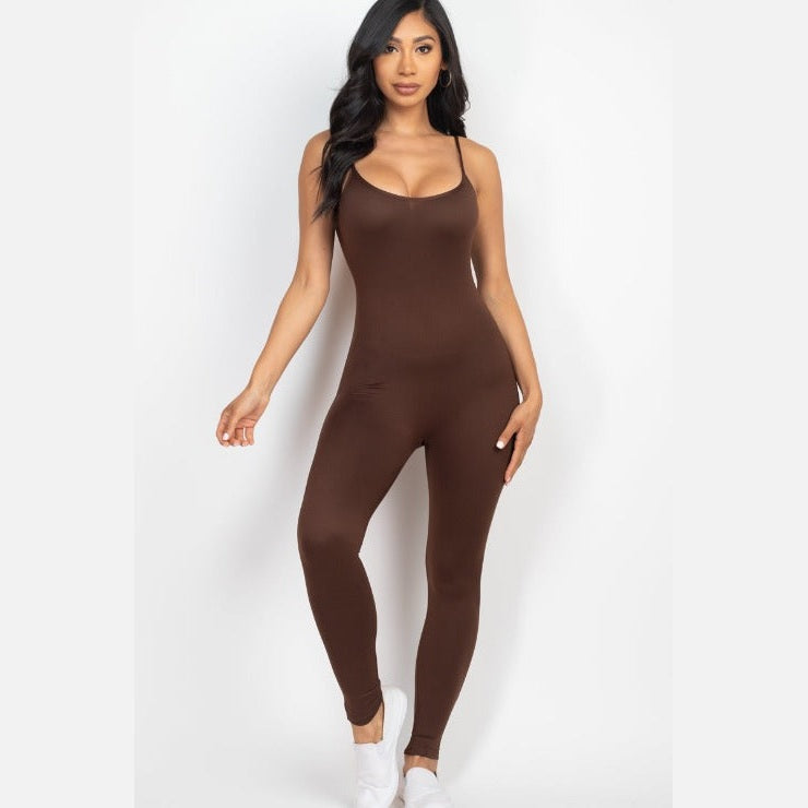 Solid Bodycon Cami Jumpsuit