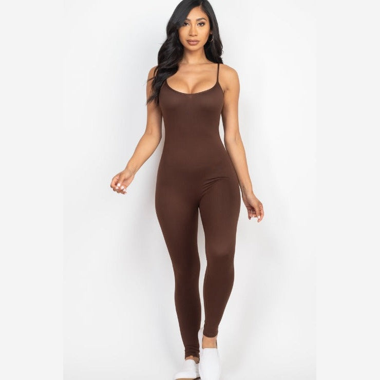 Solid Bodycon Cami Jumpsuit