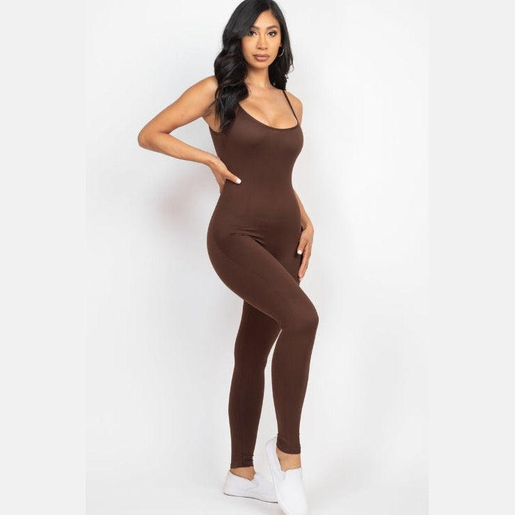Solid Bodycon Cami Jumpsuit