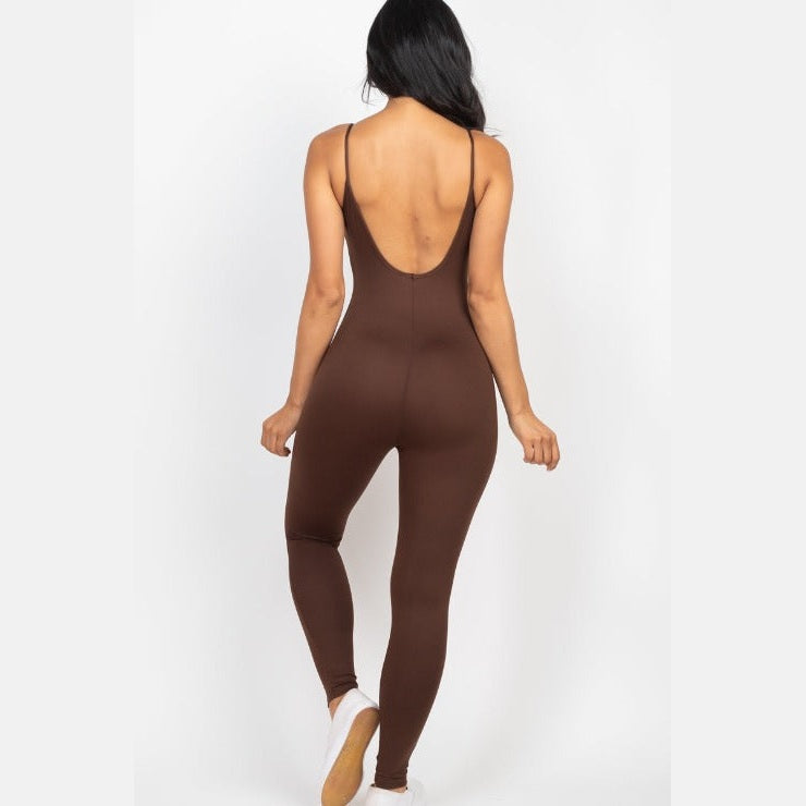 Solid Bodycon Cami Jumpsuit