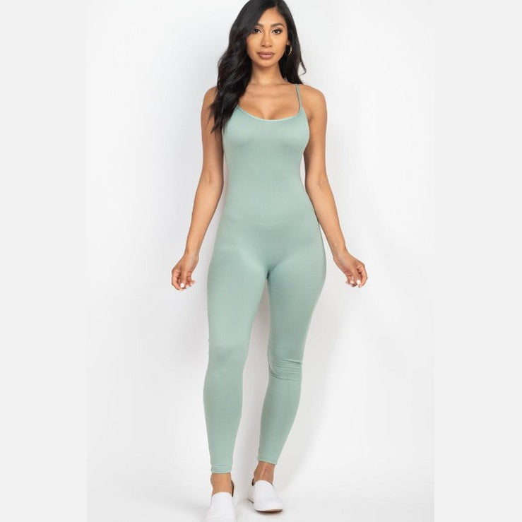 Solid Bodycon Cami Jumpsuit