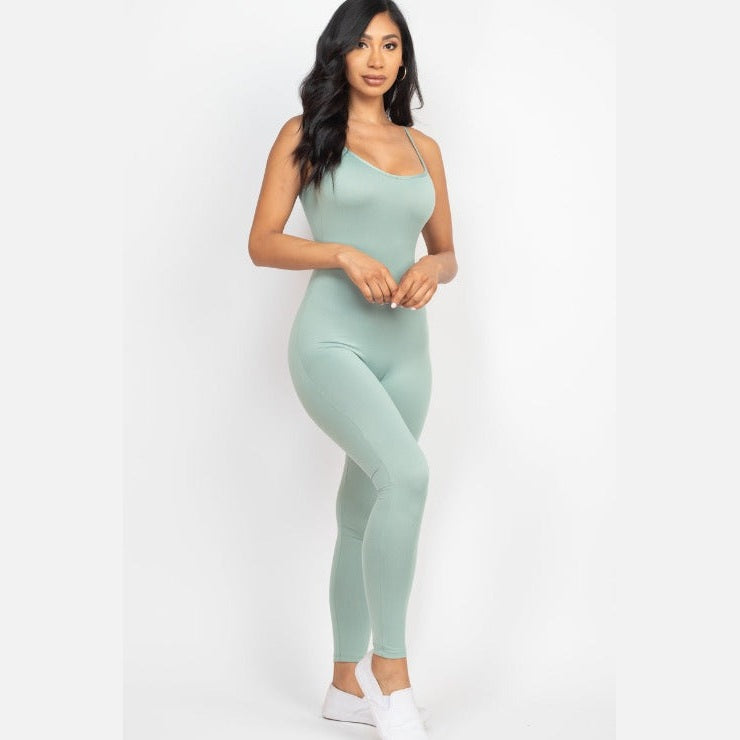 Solid Bodycon Cami Jumpsuit