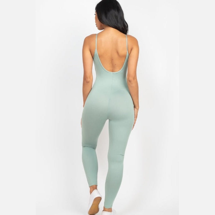 Solid Bodycon Cami Jumpsuit