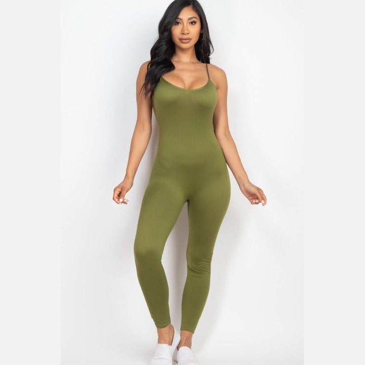 Solid Bodycon Cami Jumpsuit