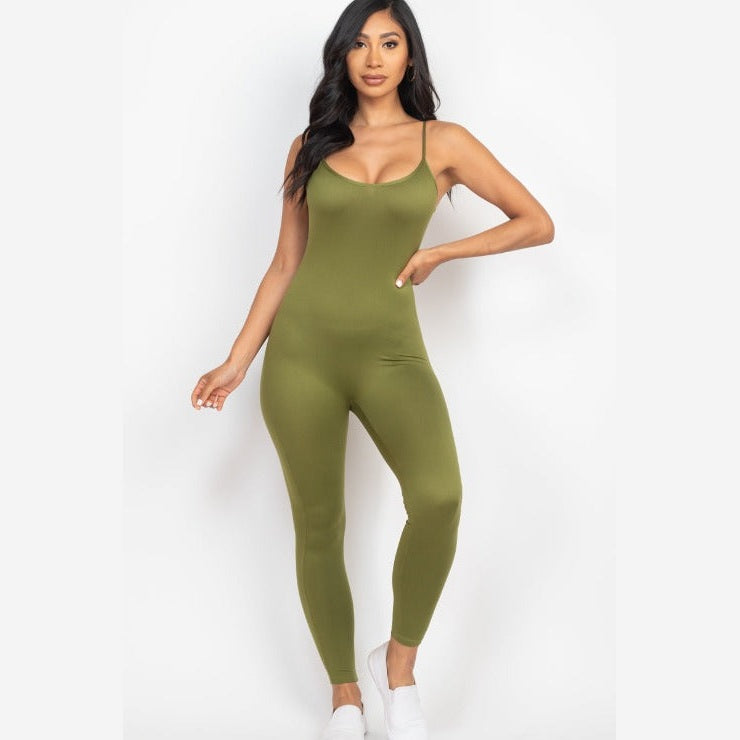 Solid Bodycon Cami Jumpsuit